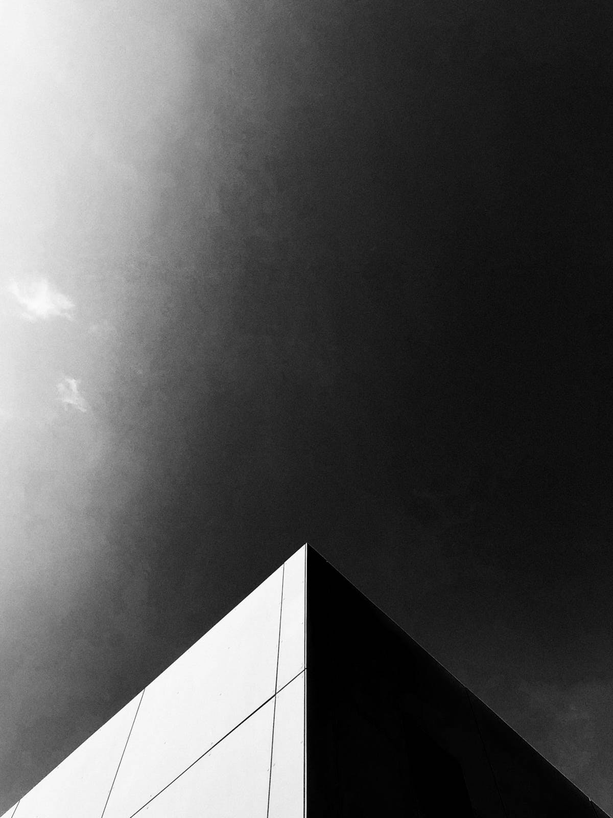 minimalist photography of a pyramidal shape