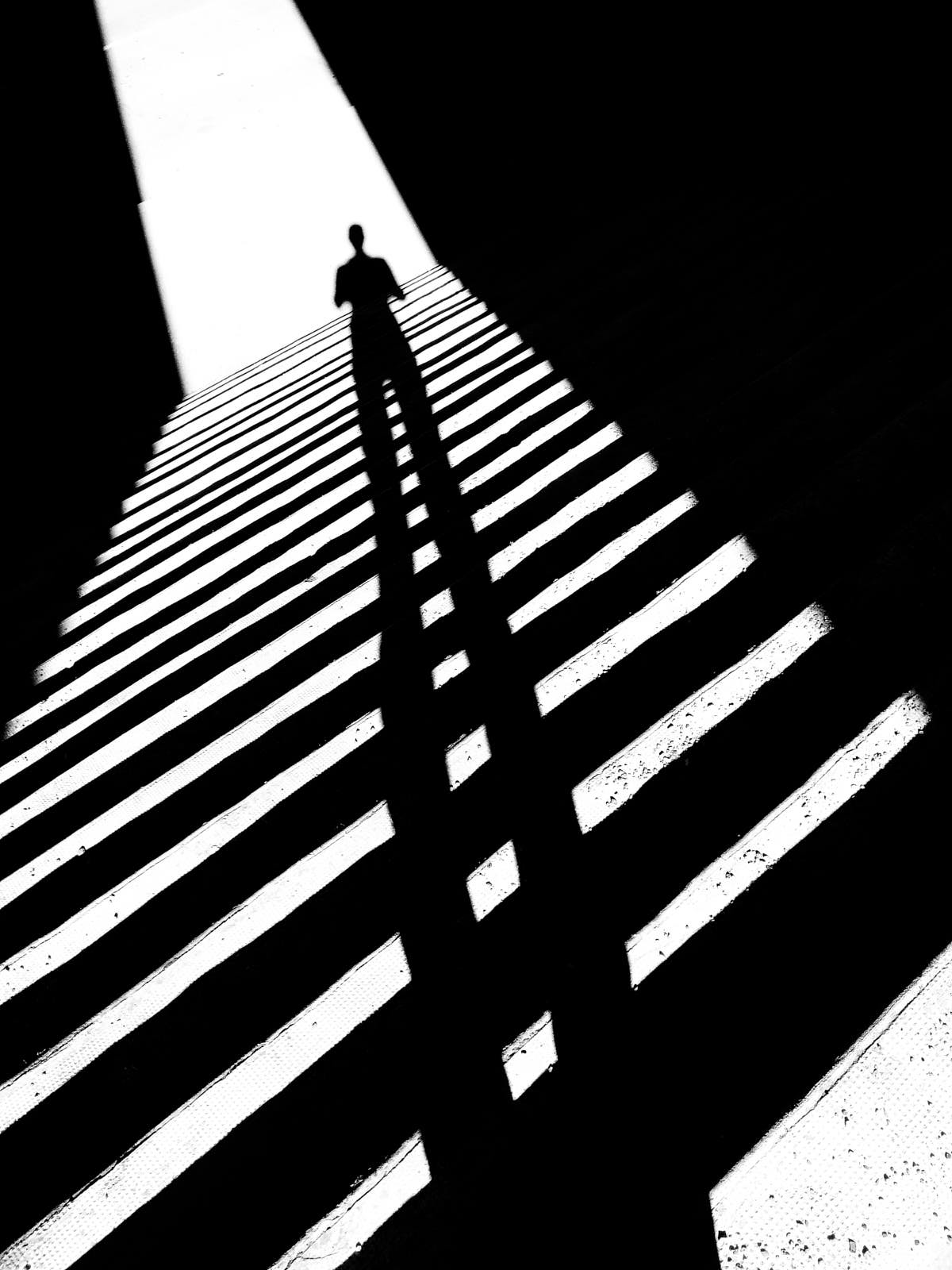 shadow in black and white street photography