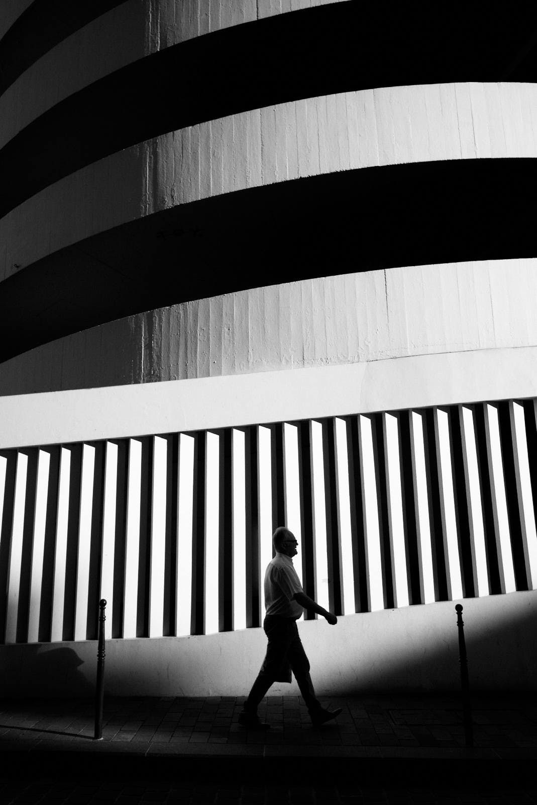 black and white street photography graphic building